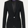 Schwarze Ralph Lauren Parker Stretch-Wolljacken für Damen