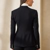 Schwarze Ralph Lauren Parker Stretch-Wolljacken für Damen
