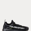 Schwarze Ralph Lauren Polo Sport Tech Racer Sneakers für Damen