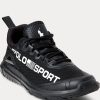 Schwarze Ralph Lauren Polo Sport Tech Racer Sneakers für Damen