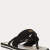 Schwarze Ralph Lauren Rosalind Hausschuhe für Damen