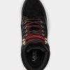Schwarze Ralph Lauren Rylee High-Top-Sneakers aus Wildleder und Leder für Damen