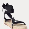 Schwarze Ralph Lauren Schnürsandalen für Damen
