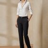 Schwarze Ralph Lauren Seth Stretch-Wollkrepphose für Damen