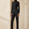 Schwarze Ralph Lauren Simone Schurwollhose für Damen