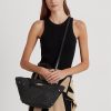 Schwarze Ralph Lauren Straw Small Daphney Tote Bags für Damen