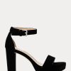 Schwarze Ralph Lauren Sylvia Samt-Pumps für Damen