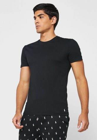Schwarze Ralph Lauren T-Shirts mit Rundhalsausschnitt im 3er-Pack für Herren