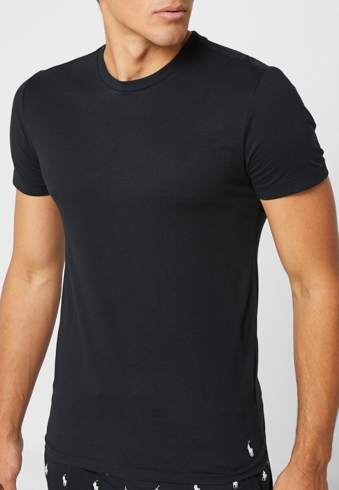 Schwarze Ralph Lauren T-Shirts mit Rundhalsausschnitt im 3er-Pack für Herren