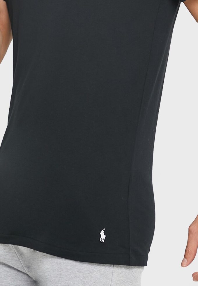 Schwarze Ralph Lauren T-Shirts mit Rundhalsausschnitt im 3er-Pack für Herren