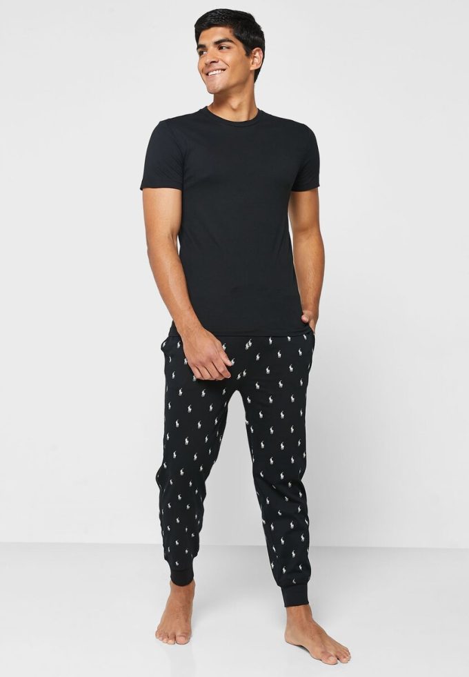 Schwarze Ralph Lauren T-Shirts mit Rundhalsausschnitt im 3er-Pack für Herren