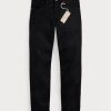 Schwarze Slim Fit-Jeans mit schwarzer Selvedge-Optik für Herren von Ralph Lauren