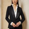 Schwarze Smokingjacken aus Wolle „Sawyer“ von Ralph Lauren für Damen