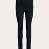 Schwarze Stretch-Leggings mit Steg von Ralph Lauren für Damen