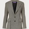 Schwarze Tweed-Blazer für Damen von Ralph Lauren