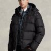 Schwarze wasserabweisende Daunenjacken von Ralph Lauren für Herren