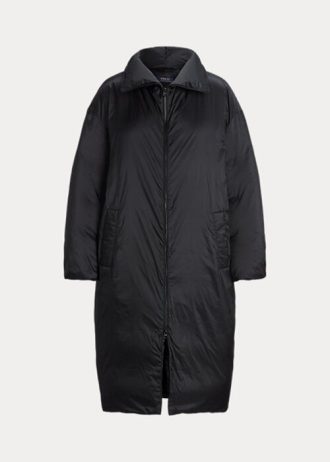Schwarze wasserabweisende Daunenmäntel von Ralph Lauren für Damen