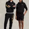 Schwarzer Fleece-Hoodie für Herren von Ralph Lauren Polo Sport