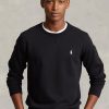 Schwarzes Ralph Lauren Doppelstrick-Pullover-Sweatshirt für Herren