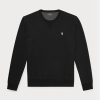 Schwarzes Ralph Lauren Doppelstrick-Pullover-Sweatshirt für Herren