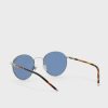 Silberne runde Herrensonnenbrille Ralph Lauren 0PH3133
