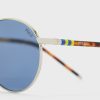 Silberne runde Herrensonnenbrille Ralph Lauren 0PH3133