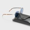 Silberne runde Herrensonnenbrille Ralph Lauren 0PH3133
