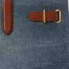 Sunset Indigo Wash/Lauren Damen Ralph Lauren Lederbesatz Denim Große Devyn Tragetaschen