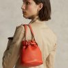 Sunset Orange Damen Ralph Lauren Leder Kleine Bellport Beuteltaschen