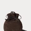 Tabakfarbene Ralph Lauren The Suede Pony Handtasche für Damen