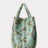 Türkisfarbene Damen-Umhängetaschen „Marcy“ aus Kunstschlangenleder von Ralph Lauren