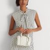 Vanilla/Buff Ralph Lauren Damen Kaden Satchel-Taschen aus geprägtem Leder