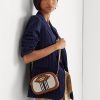 Vnl_lrn Tn/Lrn Tn/Vnl-frn Ralph Lauren Damen Gestreifte mittelgroße Jordynn Umhängetaschen
