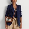 Vnl_lrn Tn/Lrn Tn/Vnl-frn Ralph Lauren Damen Gestreifte mittelgroße Jordynn Umhängetaschen