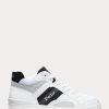 Weiß / Graue Ralph Lauren Court Mid Pro Sneakers für Herren