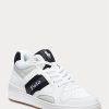 Weiß / Graue Ralph Lauren Court Mid Pro Sneakers für Herren