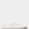 Weiß / Graue Ralph Lauren Keaton Twill Sneakers für Herren