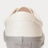 Weiß / Graue Ralph Lauren Keaton Twill Sneakers für Herren