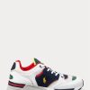 Weiß / Marineblaue Ralph Lauren Trackster 200 Sneakers für Herren