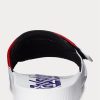 Weiß / Rot Herren Ralph Lauren Color-Blocked Leder Moto Hausschuhe