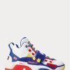 Weiß / Royalblaue Ralph Lauren PS100 High-Top-Sneaker für Herren
