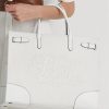 Weiß/Weiß Damen Ralph Lauren Eyelet Canvas Große Devyn Tragetaschen