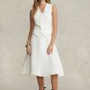 Weiße A-Linien-Röcke aus Leinen von Ralph Lauren für Damen