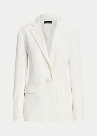 Weiße Blazer aus Leinenmischung von Ralph Lauren für Damen