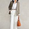Weiße Chinohose mit weitem Bein für Damen von Ralph Lauren