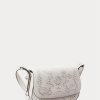 Weiße Damen Ralph Lauren Eyelet Leder Kleine Maddy Schultertaschen