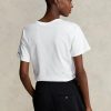Weiße Damen Ralph Lauren Rl Logo Jersey T Shirts