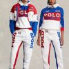 Weiße Fleecehose im Farbblockdesign von Ralph Lauren Polo Sport für Herren