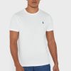 Weiße Herren Ralph Lauren Brust-Logo Rundhals T-Shirts