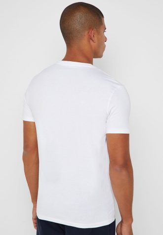 Weiße Herren Ralph Lauren Custom Slim Fit Baumwoll-T-Shirts